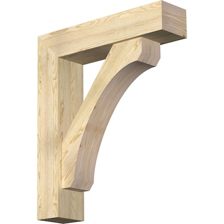 Ekena Millwork Legacy Block Rough Sawn Bracket w/ Offset Brace, Douglas Fir, 8"W x 34"D x 40"H BKT0806X34X40LEC05RDF